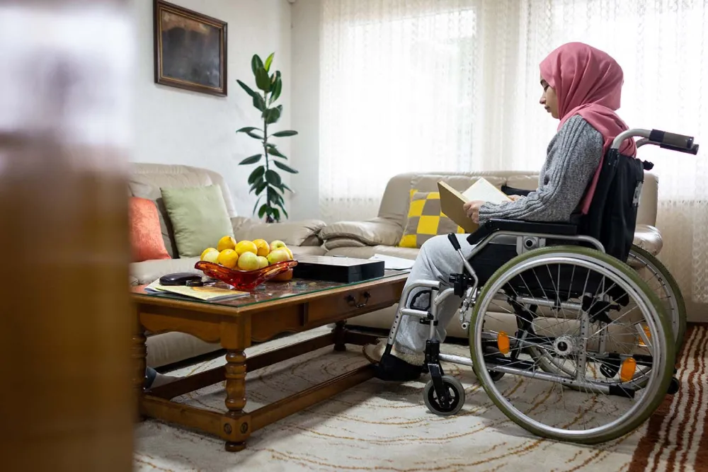 at home services with female patron