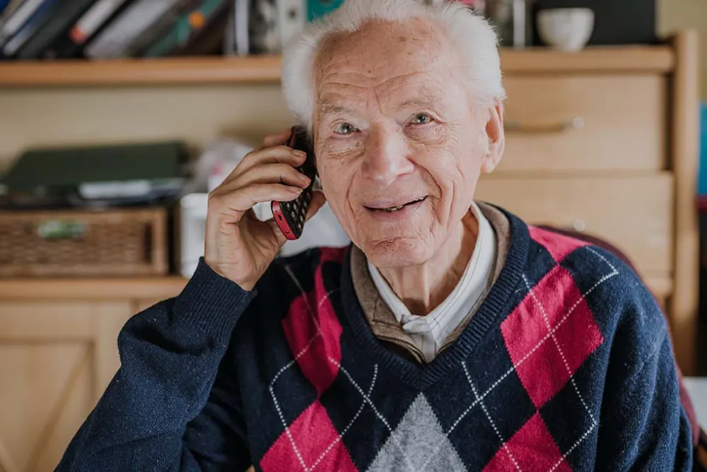 Man talking on cellphone