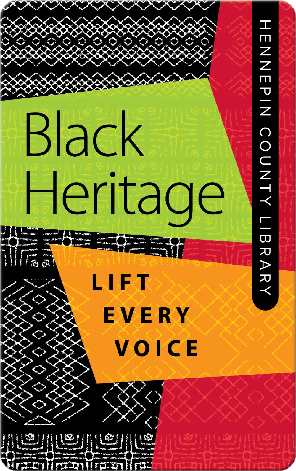 Black Heritage library card design