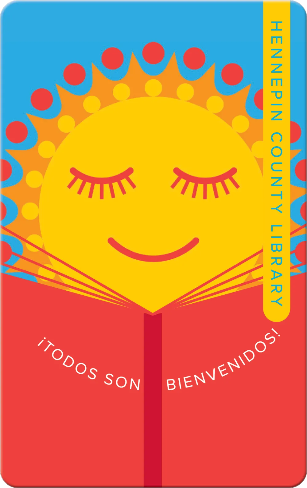 Latino library card design