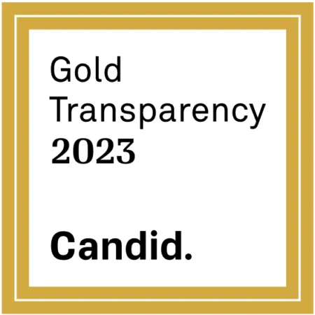 Candid Gold Transparency 2023 logo -  white square with gold outline 
