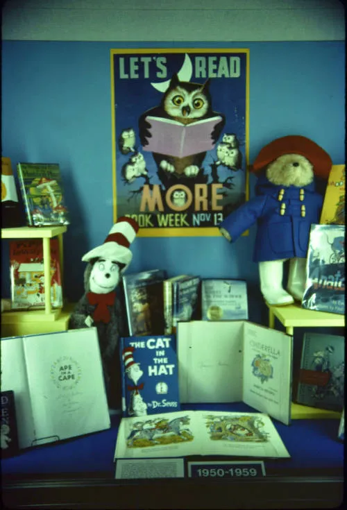 “Let’s Read More” Book Week display, 1986