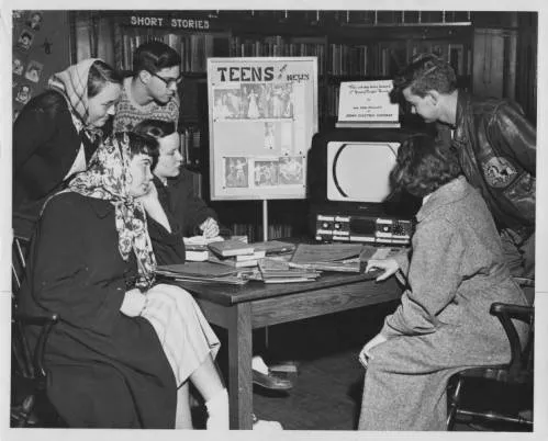 Young people’s room at the Main Library, 1949