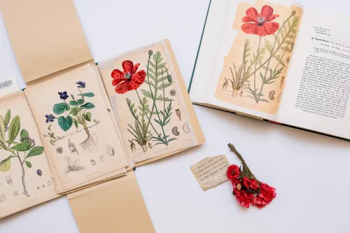 hand-colored plates of medicinal plants by botanist David Blair