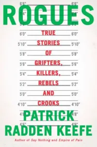 Rogues by Patrick Radden Keefe book cover
