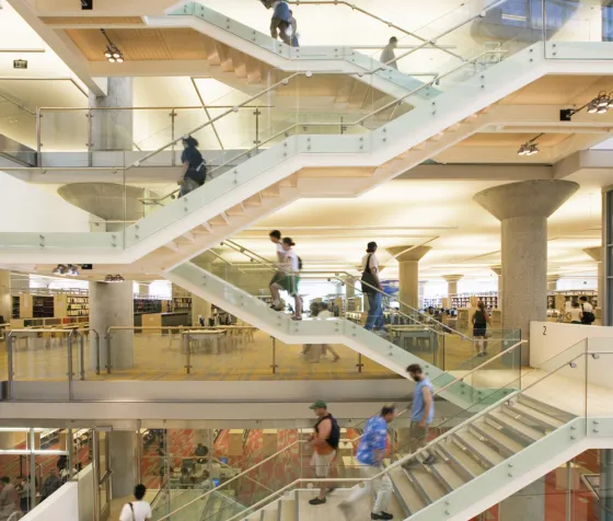 open staircase at Minneapolis Central Library