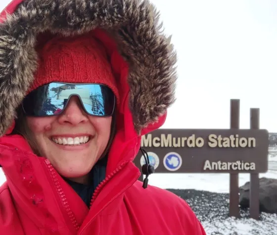 Stephanie listens to audiobooks in Antarctica 