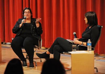 Author Carmen Maria Machado is interviewed at the Minneapolis Central Library