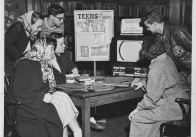Young people’s room at the Main Library, 1949