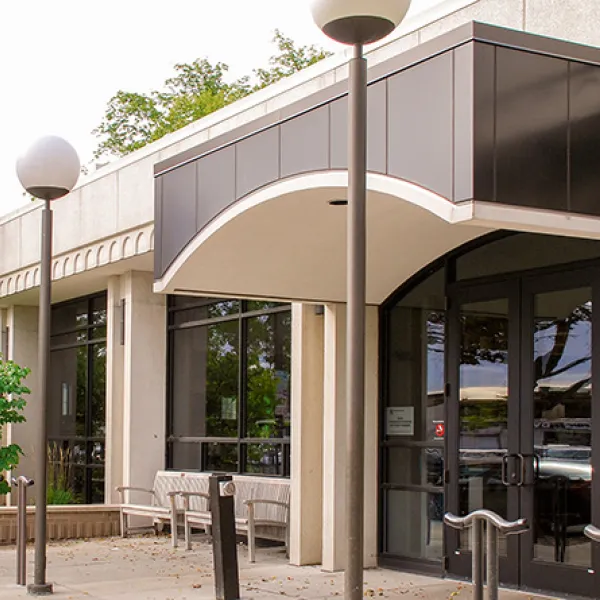 Exterior of Hopkins Library 