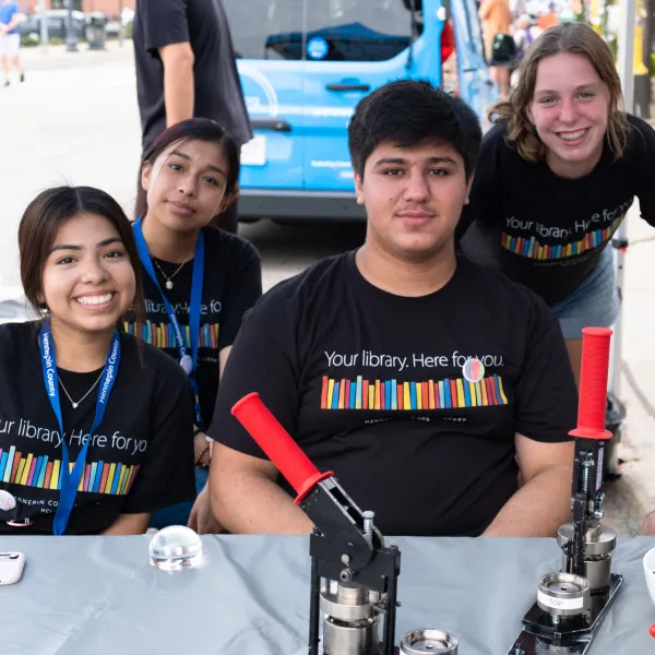 Irfan and other Teen Tech Leaders from Franklin Library at Franklin Open Streets 